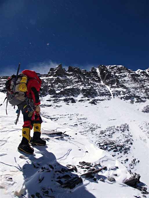 Matías Erroz hacia la cumbre del Everest. Foto: Matías Erroz