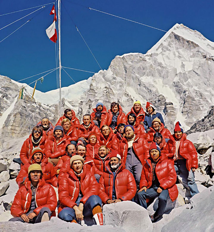 Integrantes de la primera expedición invernal polaca al Monte Everest, 1980. Foto: www.blogs.zherpa.com